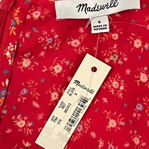 NWT - Madewell Three-Quarter-Sleeve Wrap-Front Romper - Size 6 - Picture 6 of 8